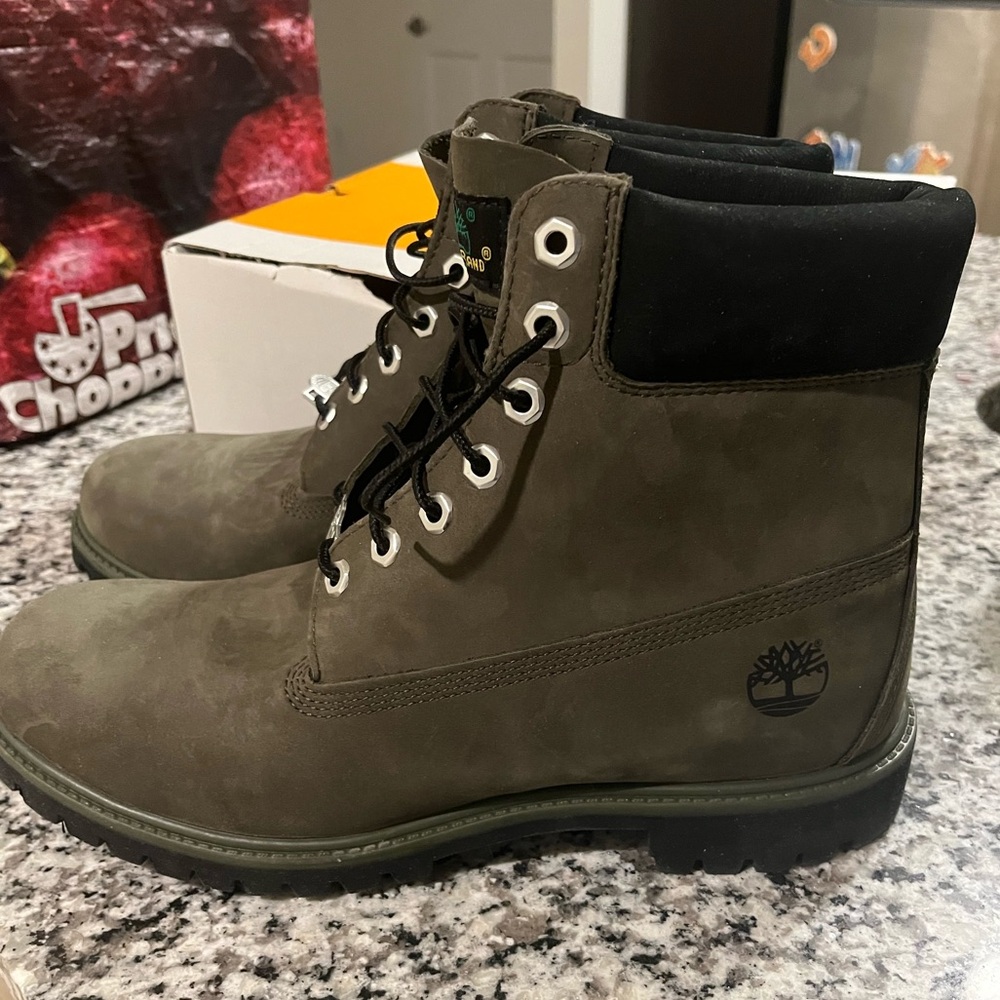 TIMBERLAND PREMIUM WATERPROOF BOOT DARK GREEN NUBUCK